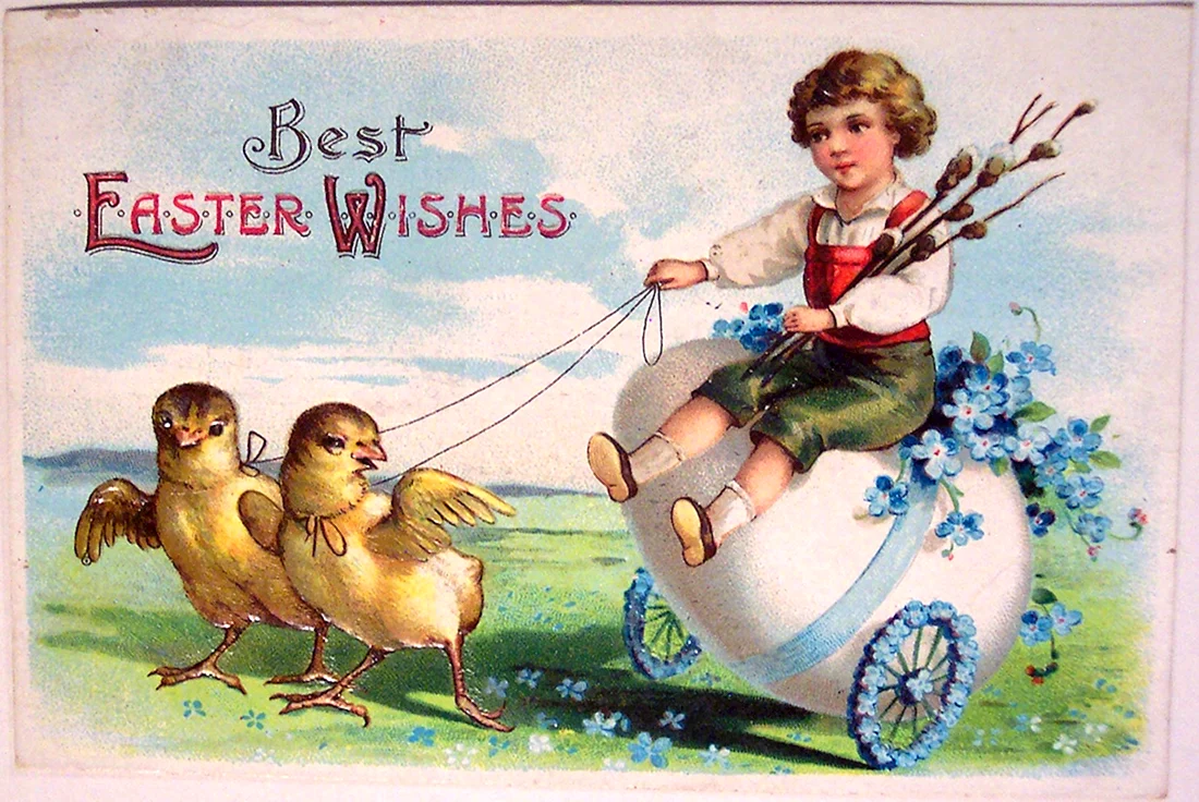 A Happy Easter Винтажные открытки