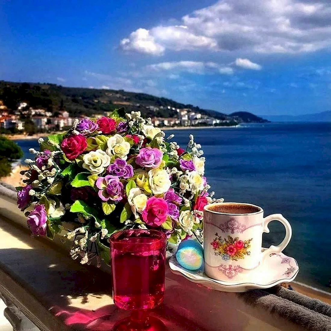 Доброе утро море цветы