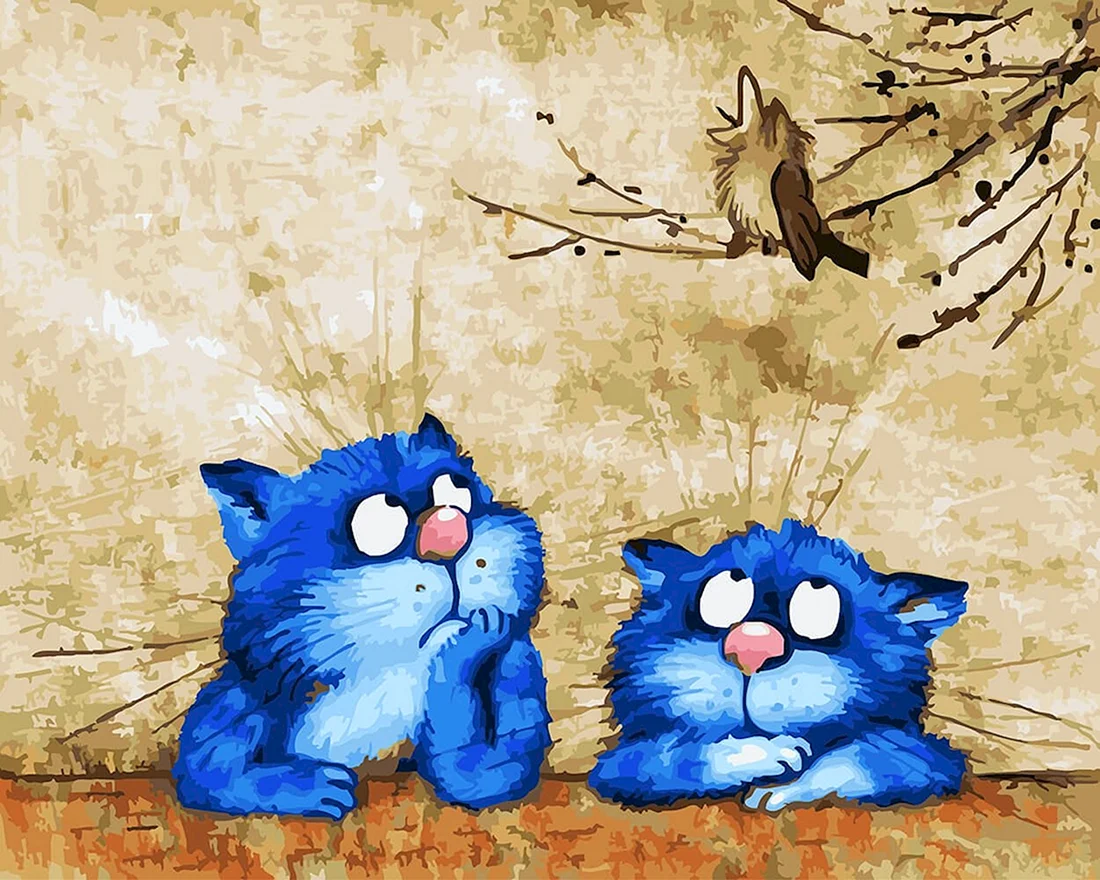 Художник Ирина Зенюк синие коты