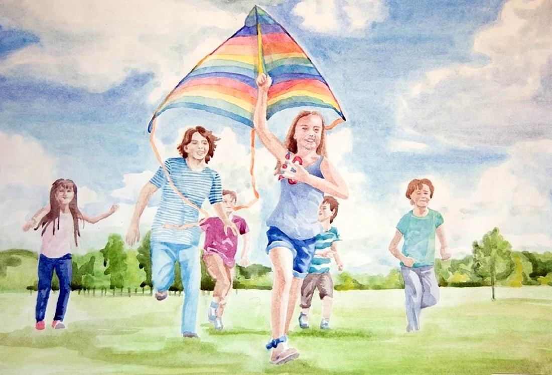 Счастливое детство рисунок